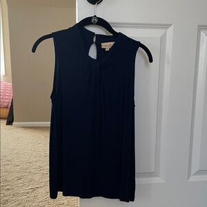 Anthropologie Navy Sleeveless Blouse